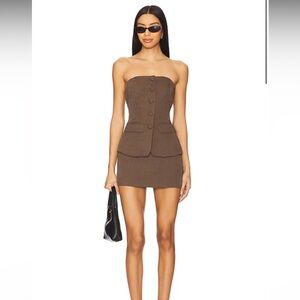 Brown skirt & top set